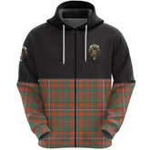 MacKinnon Ancient Clan Half Of Tartan Zipper Hoodie